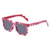 Gafas de Sol de Mosaico Fiesta Fiesta Gafas Divertidas Moda de Celebridades de Internet Gafas Decorativas Rendimiento de Baile Gafas de Sol de Moda