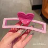 Presilha de Cabelo Grande em Formato de Coração da Moda para Mulheres, Adequada para Penteados Presos, Presilha Jacaré com Acabamento de Luxo, Acessório de Cabelo Simples para Mulheres com Cabelo Grosso