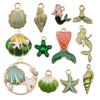 Mezcla 60/50 serie marina accesorios para collares diy concha sirena estrella de mar accesorios para collares materiales