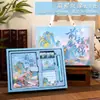 Caja de Regalo Set de Manual de Tapa Dura Estilo Chino con Bolígrafo Regalo de Recompensa para Estudiantes Viene con Bloc de Notas Portátil Rayado