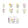 500 Folhas/Rolo Rolo de 3cm Adesivos de Margarida e Flores Silvestres Adesivos de Vedação para Caderno, Envelope, Caixa de Presente Criativos