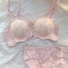Sem Aro, Lindo Conjunto de Renda para Menina e Mulher, Sutiã Push-Up Pequeno