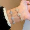 Pulsera de flor de circón microincrustado de perforación completa de alta resistencia, cadena de cuerda de mano nueva de personalidad de nicho dulce y gentil para niños