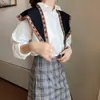 Xale Pequeno de Lã Primavera e Outono Celebridade da Internet Tecelão de Agulha Feminino Decoração de Verão Ombro Falso Duas Peças Cachecol de Proteção para o Pescoço