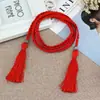 Cadena de Cintura de Cuerda Decorativa Finamente Trenzada Estilo Étnico Mori Girl para Mujer Cinturón de Algodón y Seda Trenzado Cinturón de Dropshipping