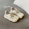 Nuevas Sandalias de Verano 2026 para Niños Estilo Coreano de Moda Versátiles con Velcro y Corte Zapatos Casuales para Niños y Niñas