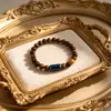 Nueva Joyería Transfronteriza Acero Inoxidable Cierre Magnético Ojo de Tigre Pulsera de Cuentas Piedra Volcánica Pulsera de Piedra Natural Pulsera de Pareja