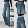 Jeans básicos de moda de pierna recta, nueva colección primavera/otoño 2026, pantalones de pierna estrecha y pierna ancha de cintura alta, adelgazantes y versátiles