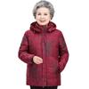 Ropa de invierno para abuelas mayores, chaqueta corta con capucha para señoras mayores, chaqueta cálida de algodón acolchado para madres, chaqueta de plumón de pato blanco.