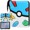Livro de Coleção de Cartas Pokemon Livro de Coleção Pokemon Yu-Gi-Oh Livro de Cartas Pokemon de 4 Compartimentos Livro de Armazenamento de Cartas Pokemon