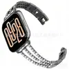 Adequado para Redmi 5 Edição Jovem Pulseira de Metal para Relógio Redmi Active/Lite Pulseira de Relógio com Três Strass Modelo Leve