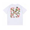 Camiseta de manga corta OW holgada de talla grande para amantes de las marcas de marea europeas y americanas de la generación del verano 2024