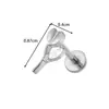 Joyería para Piercing Henson G23/F136 de Titanio con Tornillo de Cereza Incrustado de Circonita Stud para Labio Stud para Cartílago Auricular Joyería para Piercing