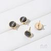 Aretes de Ojo de Gato Facetado Brillante Chapados en Oro de 14K que Conservan el Color con Malaquita y Anillo Colgante Materiales para Accesorios de Aretes Hechos a Mano DIY