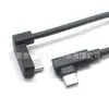 Cable de Datos Doble Macho Tipo C con Codo de 180 Grados a Codo Lateral de 90 Grados Tipo C Personalizado Doble Codo Tipo C