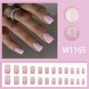 Simples Doce Degradê Glitter Manicure Peças Europeia e Americana Suave Pura Moda Branco Médio Fake Unha Manicure Peças