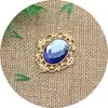Venda Direta de Fábrica de Joias de Liga, Acessórios de Cabelo Flor de Ameixa Oval de Cristal, Fechos de Placa Floral com Diamantes, Acessórios para Joias DIY