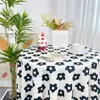 Tecido de Fundo Branco de Gaze Fresca com Renda Floral Coreana para Cobrir Mesa