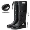 Botas de Chuva Longas Masculinas Plus Size Antiderrapantes Impermeáveis Espessadas Quentes Resistentes ao Desgaste Botas de Chuva Botas de Pesca Calçados Aquáticos Botas de Chuva