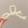 Pinza de tiburón negra en forma de corazón para recogido, elegante pinza para el pelo floral para la parte trasera de la cabeza, gran accesorio para el pelo de pinza de garra estilo nuevo 2026