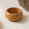 Pulseiras de madeira em formato de estrela transfronteiriças europeias e americanas, pulseiras de estilo étnico para feriados, design pequeno com senso de sofisticação, joias de luxo leve para atacado