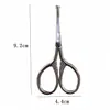 Tijeras de acero inoxidable para cejas tijeras de bordado tijeras de belleza rectas para pestañas herramienta hilo Tijeras de punta cabeza redonda tijeras de belleza