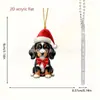Decoración Navideña para Perro Transfronteriza Colgante para Árbol de Navidad Acrílico Plano Colgante Decorativo de Regalo de Navidad