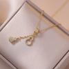 Collar para Mujer, Estilo Coreano y Japonés, Accesorio de Colgante de Calabaza con Borla de Moda, Cadena para Clavícula Nueva Moda Nicho Coreano