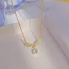 Collar de diseño de lujo ligero de alta gama con diamantes completos transfronterizo para mujer, cadena para la clavícula con colgante de estrella deslumbrante, accesorio de cuello exquisito y elegante