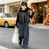 Conjunto de Otoño para Niñas 2026 Nuevo Estilo Coreano Conjunto de Tres Piezas a la Moda para Niños Mayores, Elegante Conjunto de Primavera y Otoño para Niñas