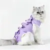 Traje de esterilización para gatos, traje quirúrgico para gatas, traje transpirable para destete, traje para gatos machos anti-lamido post-cirugía para gatos mascota