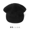 Gorro de Lana 100% Cachemir Puro para Mujer para Otoño e Invierno, Forro de Felpa, Engrosado, Informal, Cálido, Tejido, Circunferencia de Cabeza Grande, Gorro Octogonal