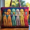 Bolso de Mano con Estampado de Moda Tendencia para Mujer 3D Transfronterizo Nuevo Producto Temu Amazon Bolso de Hombro Lona 300g