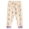 Pantalones térmicos de algodón para niñas, leggings de algodón 100% puro con dibujos animados, ropa interior de bebé sin costuras cepillada