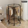 Colgador de Ropa Giratorio de Pie Hexagonal con Forma de Anillo de Alta Venta para el Hogar, Barra para Secar Ropa de Dormitorio, Estante Giratorio Multifuncional Grueso para Secar Ropa