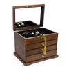 Caja de Almacenamiento de Joyas de Mano con Cerradura de Madera Princesa Europea Terciopelo Coreano Caja de Joyas Antigua Caja de Joyas de Alta Gama