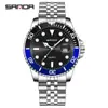 Reloj de Cuarzo Sanda, Modelo Popular de Comercio Exterior, Reloj con Calendario para Hombre, Impermeable de Negocios Amazon Correa de Acero Sólido Reloj para Hombre