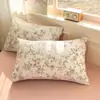 Fronha floral pastoral de algodão puro, peça única, 100% algodão, 48cmx74cm, fronha de estilo popular online para uso em casa por uma pessoa