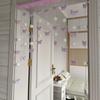 Linda morada kulomi estilo ins cabeza grande kulomi decoración del hogar habitación infantil cortina habitación dormitorio cortina de puerta