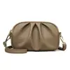 Bolso para Mujer 2026 Nueva Moda Ligero Piel Suave Versátil Bolso Pequeño Bolso de Nube Plegado Bolso Cruzado de Alta Gama