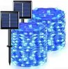 Lâmpada Solar de Fio de Cobre LED de Baixa Tensão Transfronteiriça Lâmpada de Corda Decorativa de Fio de Cobre e Couro para Jardim Externo à Prova de Chuva