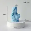Vela Perfumada Estilo Nórdico Transfronterizo Niña Floral, Adorno Creativo Estilo Ins, Vela de Arte Geométrico, Regalo Souvenir