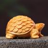 Talla de Madera de Tuya Adornos de Tortuga de Dinero Grandes y Pequeños Tortuga de Longevidad Mascota de Té Wen Play Decoración para el Hogar Oficina Artesanías
