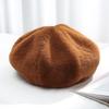 Boina de Otoño e Invierno Sombrero de Mujer Versión Coreana Felpa Cálido Moda Retro Sombrero de Pintor Británico Versátil Piel Sintética de Conejo