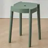 Taburete de Plástico Estilo Nórdico Taburete Alto Engrosado Taburete Cuadrado para Sala de Estar del Hogar Taburete de Goma Creativo Banco Pequeño Popular para Adultos
