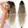 Presilha de Cabelo Estilo Europeu e Americano Rabo de Cavalo, Cabelo Longo Cacheado em Espiral, Rabo de Cavalo Cacheado Longo Fofo, Peruca Rabo de Cavalo Atacado