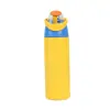 Novo copo térmico esportivo para estudantes, copo com canudo de uso duplo na cor macaron, modelo popular de comércio exterior, copo de água portátil para viagens ao ar livre