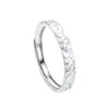 Rueda de la Fortuna Anillo de Hielo Triturado Color Libre para Mujer Pie Plata de Ley Plata de Ley Nicho Diseño de Alta Gama Anillo de Pareja Versátil