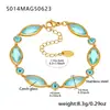 Tobillera Omaca Super Brillante Facetada de Cristal Checo Acero Inoxidable Chapado en Oro de 18 Quilates Tobillera de Lujo Accesible para la Playa Joyería para el Pie