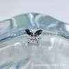 ASTMF-13 Aleación de Titanio Ojo de Caballo 6 Redondos Circonita Mariposa Aretes de Presión Titanio G23 Rosca Interna Circonita Labio Stud Pendiente Joyería para Piercing